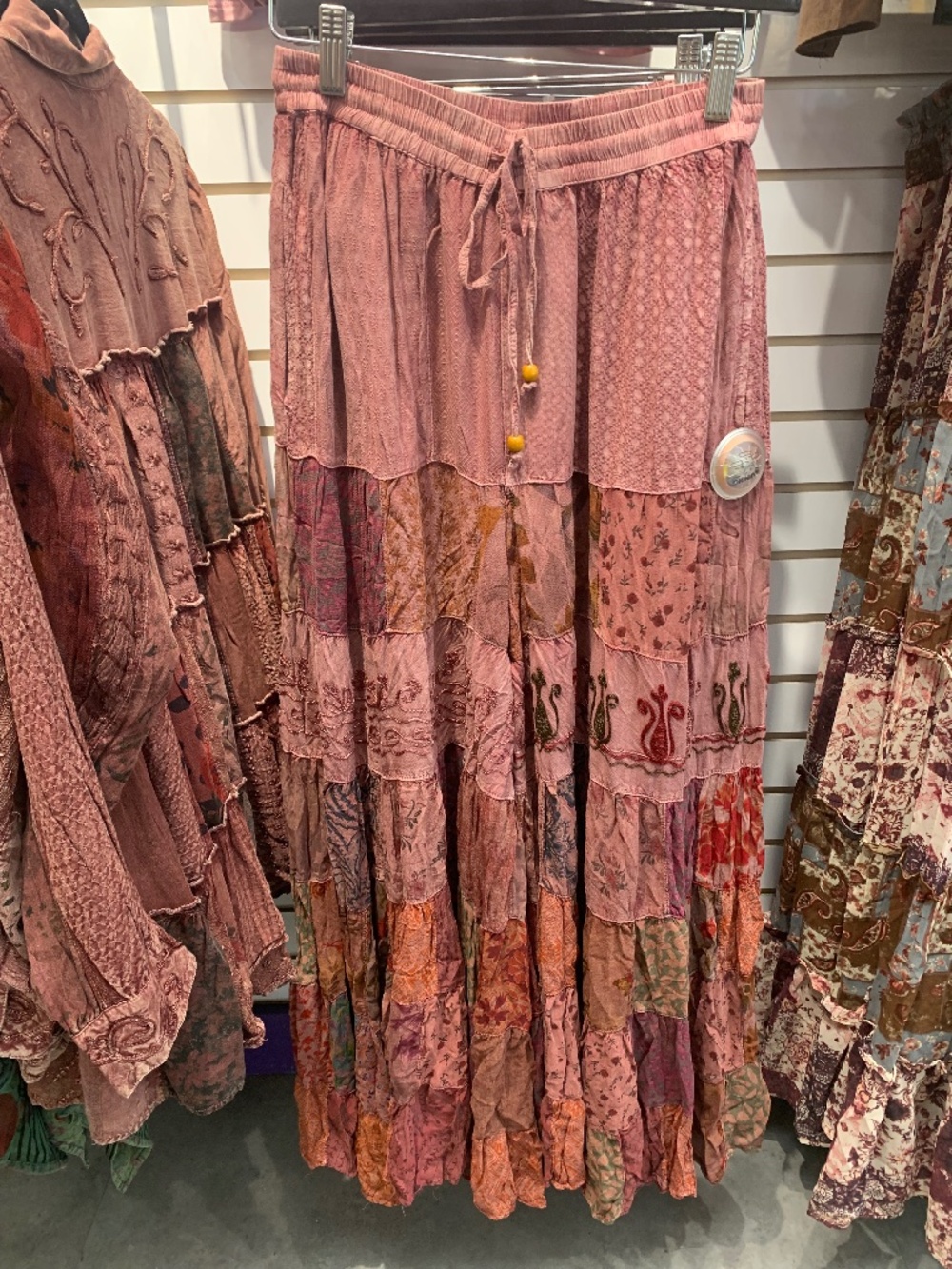 NWT Young Thread mauve wide leg patchwork pant - Picture 1 of 2